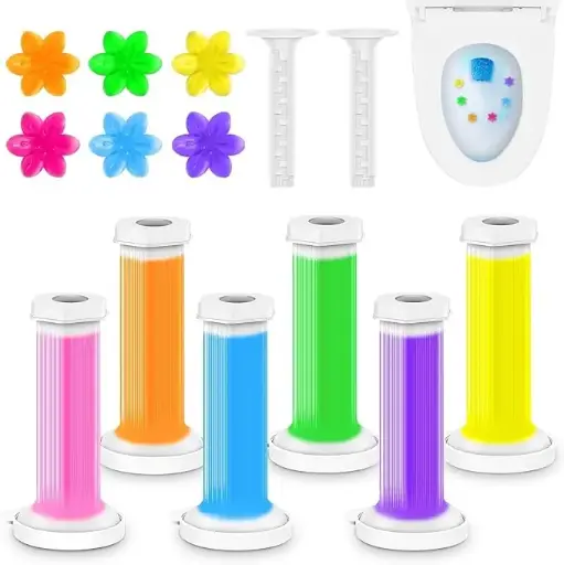 Flower Shape Toilet Deodorant Gel Flower Gel Cleaner Natural Perfume Toilet Deodorant Toilet Cleaning Cleaner Gel PACK OF 2