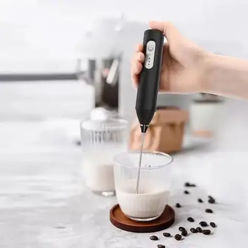 Coffee Frother Electric with Double Whisk | C Type Rechargeable Coffee Maker